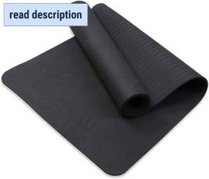 lot 111601 image: Attraction Design Yoga Mat Non Slip Exercise Mat Extra Thick Workout Mat for Yoga, Eco Friendly Exercise Yoga Mat High Density Fitness Pilates Mat with Carrying Strap, 72x 24x 6mm