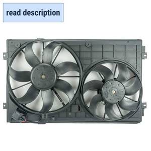 lot 211402 image: VW101 Replacement Dual Radiator & Condenser Cooling Fan Assembly for Volkswagen Jetta VW Rabbit Golf Beetle L5 2.5L