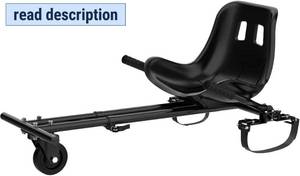 lot 311352 image: Hover-1 Buggy Hoverboard Attachment - Compatible with Most 6.5 & 8 Electric Hoverboards, Hand-Operated Rear Wheel Control, Adjustable Frame & Straps, Easy Assembly & Install Hoverboard Go Kart