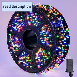 lot 411291 image: JMEXSUSS 800 LED Christmas String Lights Outdoor, 272ft 8 Modes Multicolor Christmas Lights Plug in, Waterproof Green Wire LED Christmas Tree Lights for Indoor Tree Xmas Decor