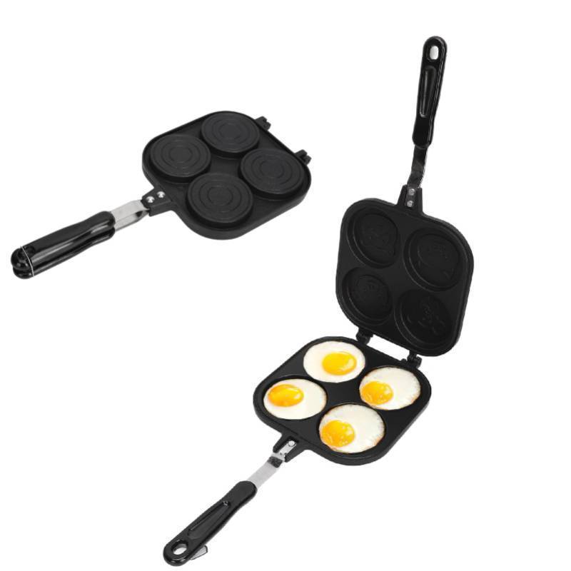 lot 22452 image: GOWENIC Double Sided Pancake Pan, Aluminum Alloy Non Stick Coating Pan for Waffles, Portable High Efficiency Pancake Pan for Outdoor Cooking Camping Picnics - Retail $37