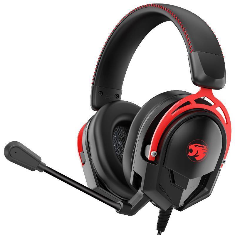 lot 50721 image: IMYB A88 Gaming Headset with Mic for Ps5, Pc, Xbox One Series Xs, Ps4, Switch, Stereo Wired Noise Cancelling Headphones with Microphone for Computer, Laptop, Mac, Nintendo, Games (Red) - Retail $30