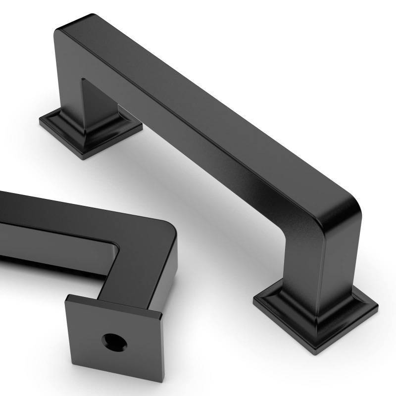 lot 50883 image: Asidrama 10 Pack 3 Inch(76mm) Matte Black Kitchen Cabinet Handles, Cabinet Pulls Kitchen Cabinet Hardware Cupboard Handles Drawer Pulls - Retail $32