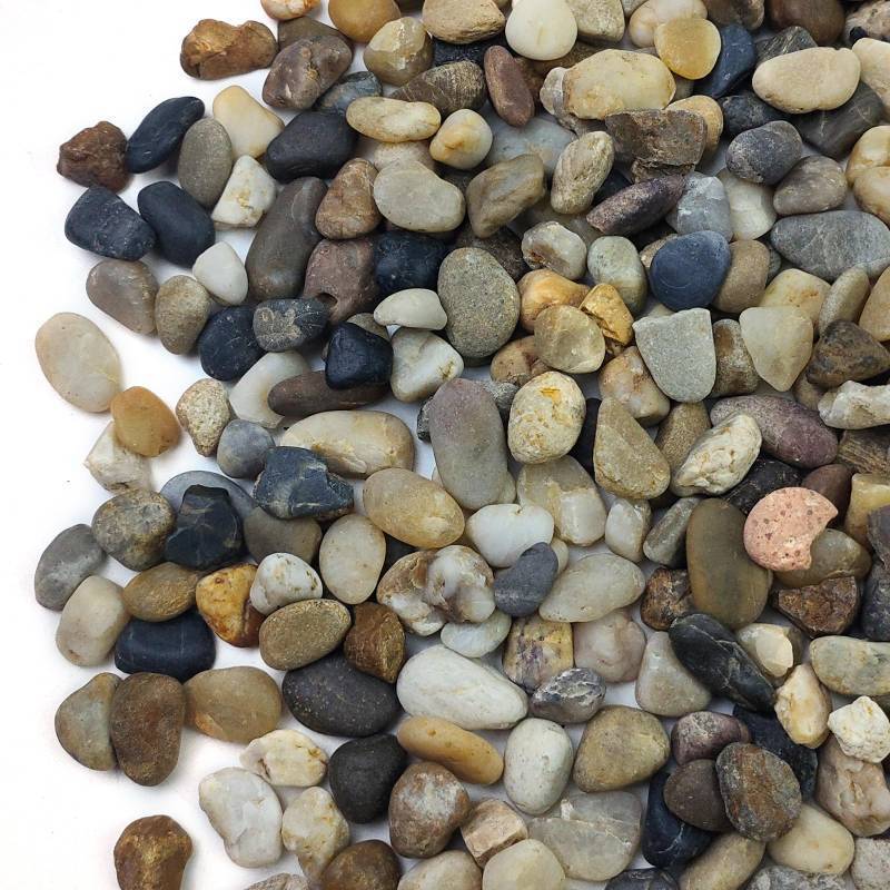 lot 45544 image: SHIZWU 20LB Decorative River Rocks Gravel - 25 Mixed Color Gravel for Vase Filling, Flower Pot Paving. Gravel for Garden Decoration,Landscaping,Aquarium Aquascape Gravel, Fish Tanks Gravel(8-12MM) - Retail $36