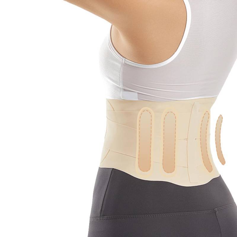 lot 33002 image: Super Thin Back Brace for Lower Back Pain Women Men, Lumbar Support Waist Support Brace for Women Lower Back Pain Relief Products, Hip Belt Waist Belt Sciatic Nerve Brace for Women Men (Beige, Large) - Retail $8