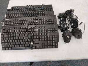 lot 62008 image: Mixed Lot  6 Computer Keyboards and 6 Mice Bundle