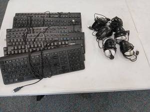 lot 62009 image: Mixed Lot USB 6 Computer Keyboards and 6 Optical Mice