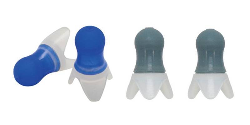 lot 29356 image: Pressure Reducing Ear Plugs Noise Reducing Earplugs Travel Accessory Silicone Hearing Protection Flight earplugs 2Pairs (BlueGray-Adult) - Retail $6