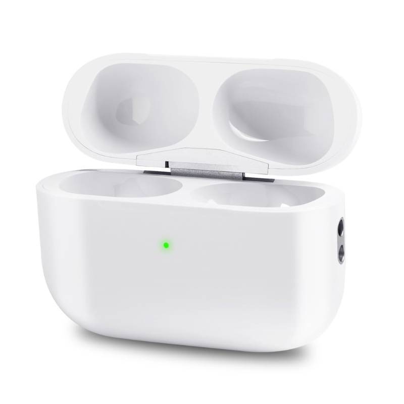 lot 32036 image: Airpod Charging Case Compatible for Airpods Pro 1&2 Generation - Wireless Charger Case Replacement with Bluetooth Pairing Sync Button, Lightning, No Earbuds - White - Retail $18