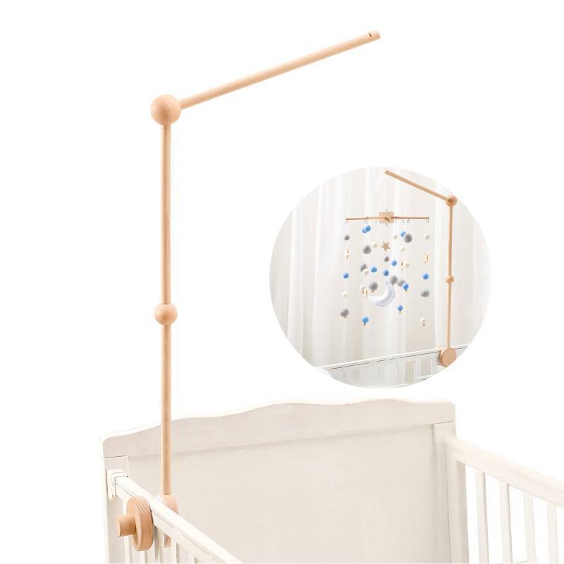 lot 32064 image: lets make Baby Crib Mobile Arm - Wooden Baby Mobile Crib Holder for Mobile Hanging Baby Crib Attachment for Nursery Decor - Retail $20