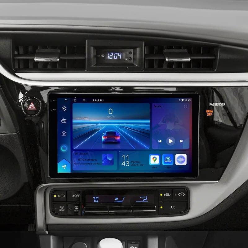 lot 43781 image: DVRMEDIA 264G Car Stereo for Toyota Corolla 2017 2018 with Carplay Android Auto, 9 Inch QLED Touch Screen Car Radio with Bluetooth GPS WiFi FM Radio and Backup Camera - Retail $175