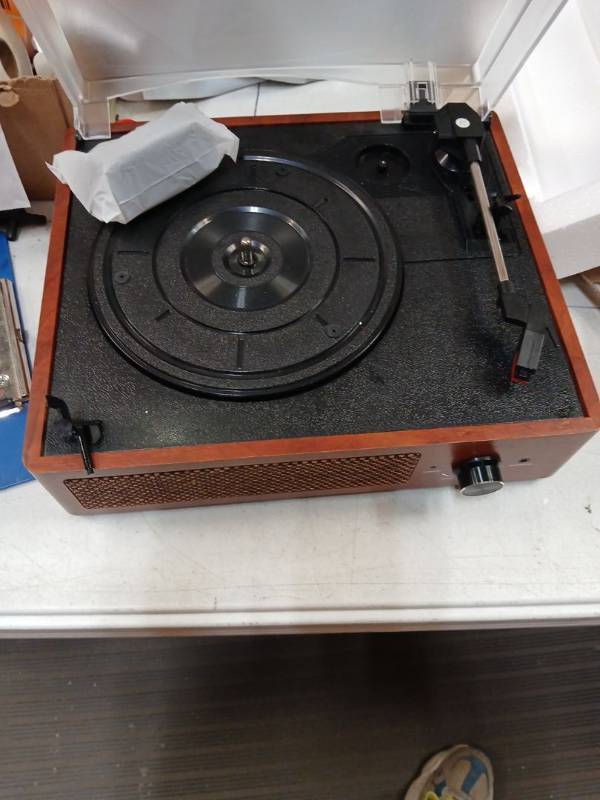 lot 62576 image: Wireless Turntable Record Player with Built-in Speakers used  - Retail $80