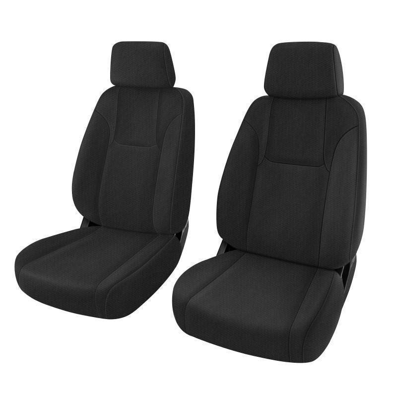 lot 25907 image: SAPUBK Seat Covers Sets Replace for 2019-2025 Chevy SilveradoGMC Sierra 1500, Premium Neoprene with Composite Soft Foam Lining Breathable Seat Cover Cushion (Black, Front) - Retail $65