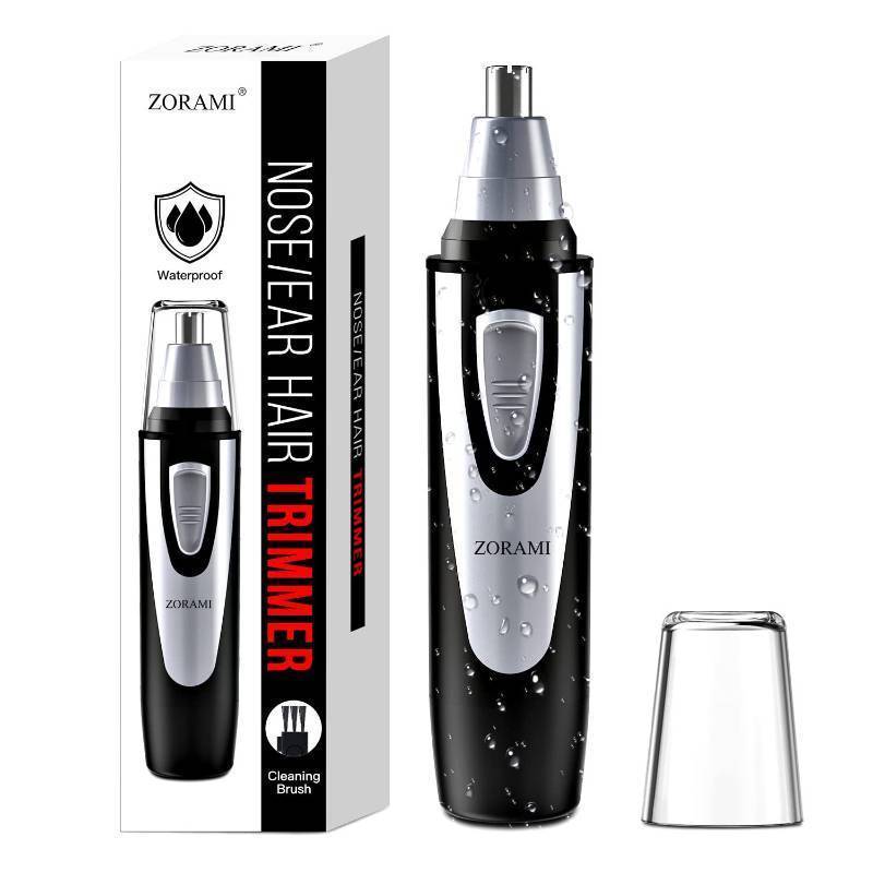 lot 58134 image: Ear and Nose Hair Trimmer Clipper - 2026 Professional Painless Eyebrow & Facial Hair Trimmer for Men Women,Battery-Operated Trimmer with IPX7 Waterproof,Dual Edge Blades for Easy Cleansing Black - Retail $10