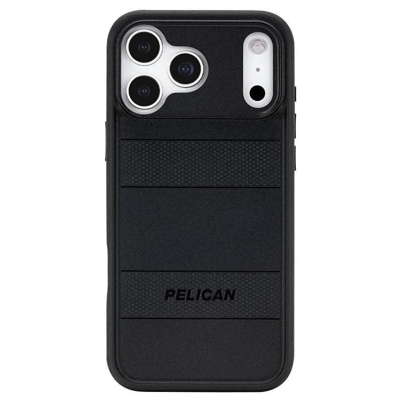 lot 58212 image: Pelican Protector iPhone 17 Pro Max Case Compatible with MagSafe Rugged Magnetic Phone Case with 16ft Military-Grade Drop Protection - Heavy Duty Phone Cover for iPhone 17 Pro Max- Black - Retail $45