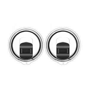 lot 29460 image: 30 oz Tumbler Lids for Yeti, 2 Pcs Replacement Magnetic Spill-Resistant Lids for Yeti 30 oz Tumbler, 14 oz Mug and 35oz Straw Mug with Magnetic Slider Switch, BPA Free - Retail $8