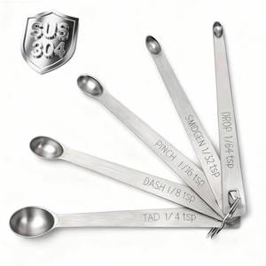 lot 29471 image: BERYLER Mini Measuring Spoons Set, 188 Stainless Steel Teaspoon for Cooking and Baking, Suitable for Small Amount of Dry or Liquid Ingredients and Spices - Retail $7