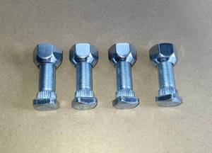 lot 29473 image: 4pcs Front Wheel Hub Lug Bolts or Rear Brake Drum Studs with 12-20 Thread Lug Nuts Replacement for Many EZGO GE Golf Carts 1982 - Retail $20