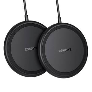 lot 29479 image: COKOEYE Wireless Charger, 15W Max Fast Wireless Charging Pad 2-Pack Compatible with iPhone 1717 Air17 Pro17 Pro Max1615141312Samsung S24S24UltraS23UltraS22S21,AirPods Pro2 - Retail $17