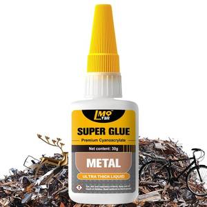 lot 29481 image: Liquid Super Glue for Metal, 30g Clear Instant Thick CA Glue for Stainless Steel Aluminum DIY Crafts and Repairs, Fast Drying High Strength All Purpose Permanent Professional Cyanoacrylate Adhesives - Retail $8
