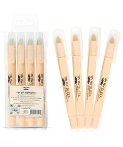 lot 29486 image: Mr. Pen- No Bleed Gel Highlighters, Cream, 4 Pack, Bible Highlighters and Pens No Bleed, Bible Markers for Study, Journaling, School Supplies and Accessories - Retail $5