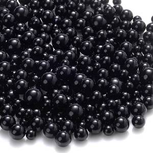 lot 29490 image: MKLKSDH 1000PCS No Hole Pearls, 3-8MM Black Round Beads for Crafts No Hole, Faux Makeup Pearls Beads for Nail Face Art, Vase Fillers, Table Scatter, Wedding, Birthday Party Decoration - Retail $9