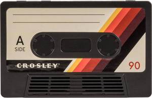 lot 29507 image: Crosley CR3045BK-CS Cassette Tape Portable Wireless Bluetooth Speaker, Classic Black - Retail $19