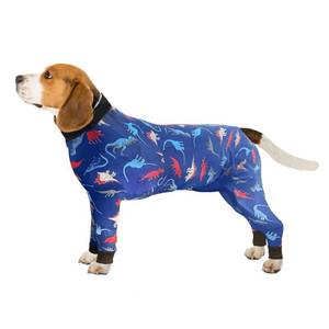lot 29508 image: Apatal Dog Onesie After Surgery Recovery Suit Anti Shedding Bodysuit Wounds Female Male Dog Neuter Spay Onesie E-Collar & Cone Alternatives Postoperative Shirt Dog Pajamas(Small)