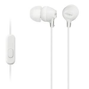 lot 32322 image: Sony MDREX15AP in-Ear Earbud Headphones with Mic, White - Retail $12