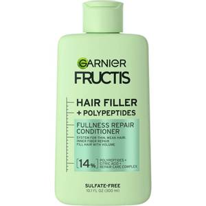 lot 32350 image: Garnier Fructis Hair Filler Fullness Repair Conditioner, Volumizing Conditioner with Polypeptides and Hair Repair Complex for Thin, Weak Split Ends, 10.1 Fl Oz - Retail $8