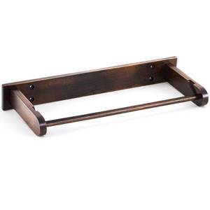 lot 32365 image: Colingmill Wall Mounted Wood Paper Towel Holder Wooden Roll Hanging Organizer Adhesive No Drill Under Cabinet Wood Paper Towel Holder Kitchen Towels Dispenser Rack - Retail $14