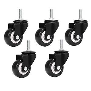 lot 32379 image: Universal Office Chair Wheel Replacement 1.5 Inch Silent Wheel 5 Piece Set Moving Smooth Furniture - Retail $18