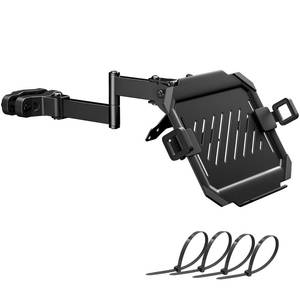 lot 48951 image: PUTORSEN Laptop Pole Mount Tray Universal Full Motion Arm Holder with Removable 75mm & 100mm VESA Plate, Fits 12-18 Inch, Black - Retail $37