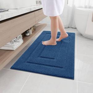 lot 48978 image: Buganda Bathroom Rugs, 36 x 24, Soft and Absorbent Microfiber Bath Rugs, Non-Slip Shaggy Shower Carpet, Machine Wash Dry Bath Mats for Bathroom Floor, Tub and Shower, Navy - Retail $29