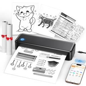 lot 48996 image: PEDOOLO Portable Printer Wireless for Travel, Inkless Thermal Printer Supports 8.5 x 11 Inch Thermal Paper, Bluetooth Compatible with iOS, Android, Laptop Includes 2 Rolls & 10 Sheets of Paper Kit - Retail $49