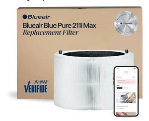lot 48998 image: BLUEAIR Genuine F2MAX Filter for Blue Pure 211i Max HEPASilent Technology, Particle  Carbon, Fits 211i Max Only (Not 211 or 211 Auto) - Retail $50