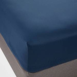 lot 9600 image: King 400 Thread Count Performance Fitted Sheet Metallic Blue - Threshold - Retail $35