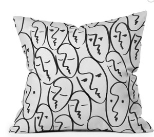 lot 9559 image: 20x20 Oversize Summer Sun Home Art You Me Square Throw Pillow Black - Deny Designs - Retail $50