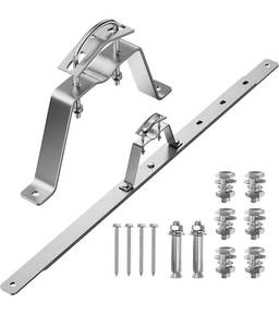 lot 3554 image: Eave Antenna Mount Bracket Kit 304 Stainless Steel with Adjustable Eave Brace 45-60 for TV FM CB Antenna Mast Pole Installation,Standoff 4 from Wall