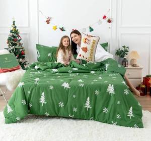 lot 3574 image: COTTEBED Christmas Tree Comforter Sets TwinTwin XL Size, Soft Polycotton Reindeer Elks Bedding Down Alternative Comforters for Kids Children Boys Girls Teen College Dorm Signal Bed