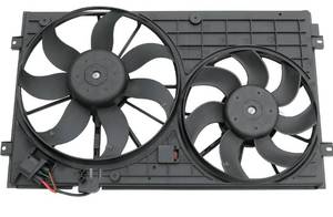 lot 3586 image: JDMSPEED New Radiator Cooling Dual Fan Assembly Replacement for Golf VW Beetle Jetta Rabbit 2.5L 2.0L
