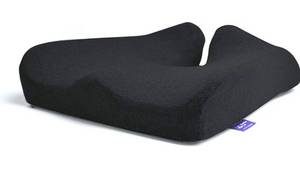lot 3590 image: Cushion Lab Patented Pressure Relief Seat Cushion for Long Sitting Hours on Office & Home Chair - Extra-Dense Memory Foam for Soft Support. Car Pad for Hip, Tailbone, Coccyx, Sciatica - Black