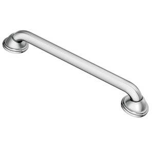 lot 3602 image: Moen LR8724D2CH Grab Bar  24 in L Bar  500 lb  Stainless Steel  Chrome  Screw Mounting