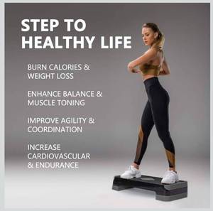 lot 3604 image: sport adjustable workout step Blue