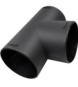 lot 3623 image: 75mm Car Heater Warm 3 Way Air Ducting Pipe, Universal T Shape Outlet Connector, Diesel Heater, Black, Plastic(1pc