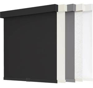lot 3632 image: AOSKY Blackout Roller Shades Cordless Blinds for Windows, Free-Stop Shades with Valance, Thermal Insulated Fabric, UV Protection, Natural Woven Blinds for Home and Office(39 W x 72 H, Black)
