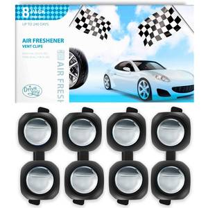 lot 3647 image: Car Air Freshener Vent Clips, 8 Pack, Provides Long-Lasting Scent, Up to 240 Days, Odor Eliminator (New Car Scent)
