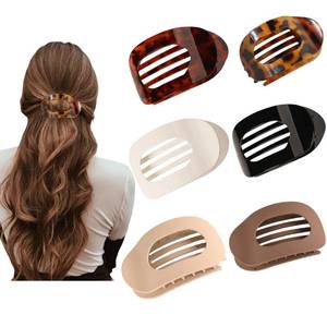 lot 3655 image: 6PCS Flat Hair Clips for Women, French Design Flat Hair Claws, Secure Hold Inner Teeth Hair Claw Clips, Strong Hold No Slip Hair Barrettes For Lying Down Holiday Christmas Gifts
