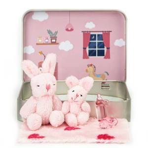 lot 3661 image: GalaGleam Big Sister Gifts for Girls - Big Sister Animal Rabbit Set in Designer Tin Box, Meaningful Sibling Gift to Sister