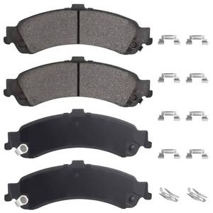 lot 3673 image: ILONPA Rear Semi-metallic Disc Brake Pads Set for GMC Sierra 1500 2001-2006, YukonYukon XL 1500 2000-2002, for Cadillac Escalade ESV EXT 2002-2006 4PCS(With Hardware)